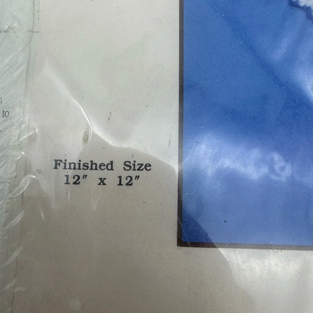 Vintage Hot Air Balloon Adco Creation Latch Hook Yard Craft Kit USA 12x12 #1214